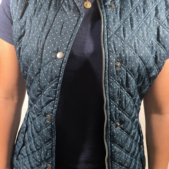 Merona Blue Quilted Vest Insulated Stand-Up Collar. Size M - Picture 8 of 11